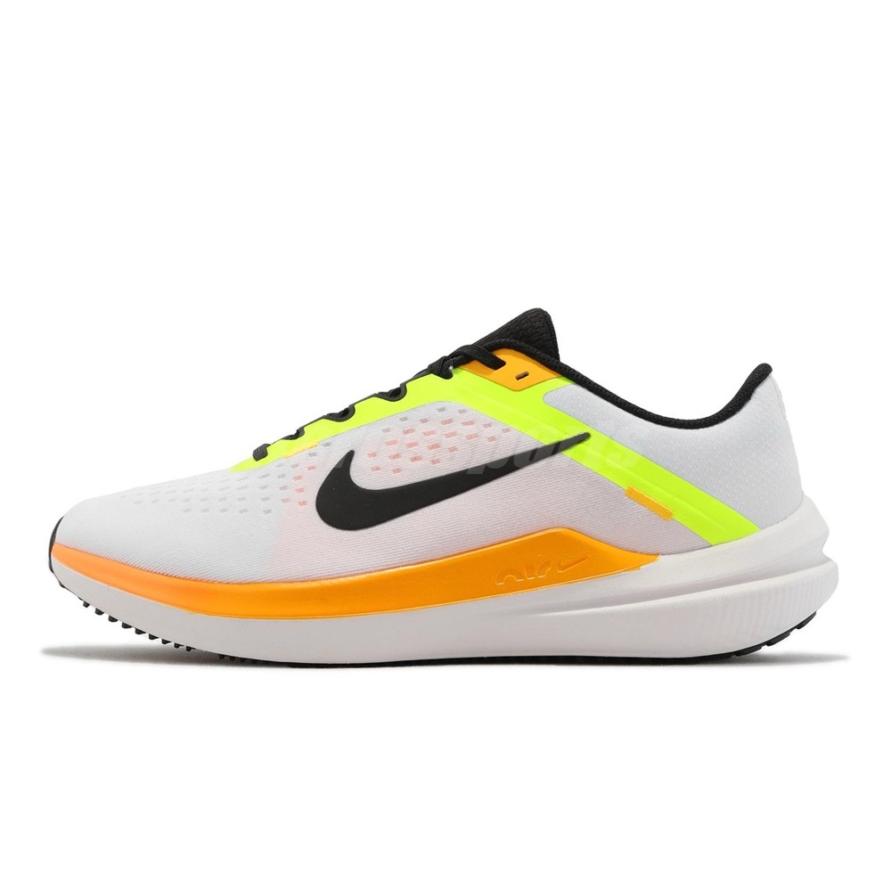 Nike Air Winflo 10 White Volt Laser Orange Men’s Road Running Shoes